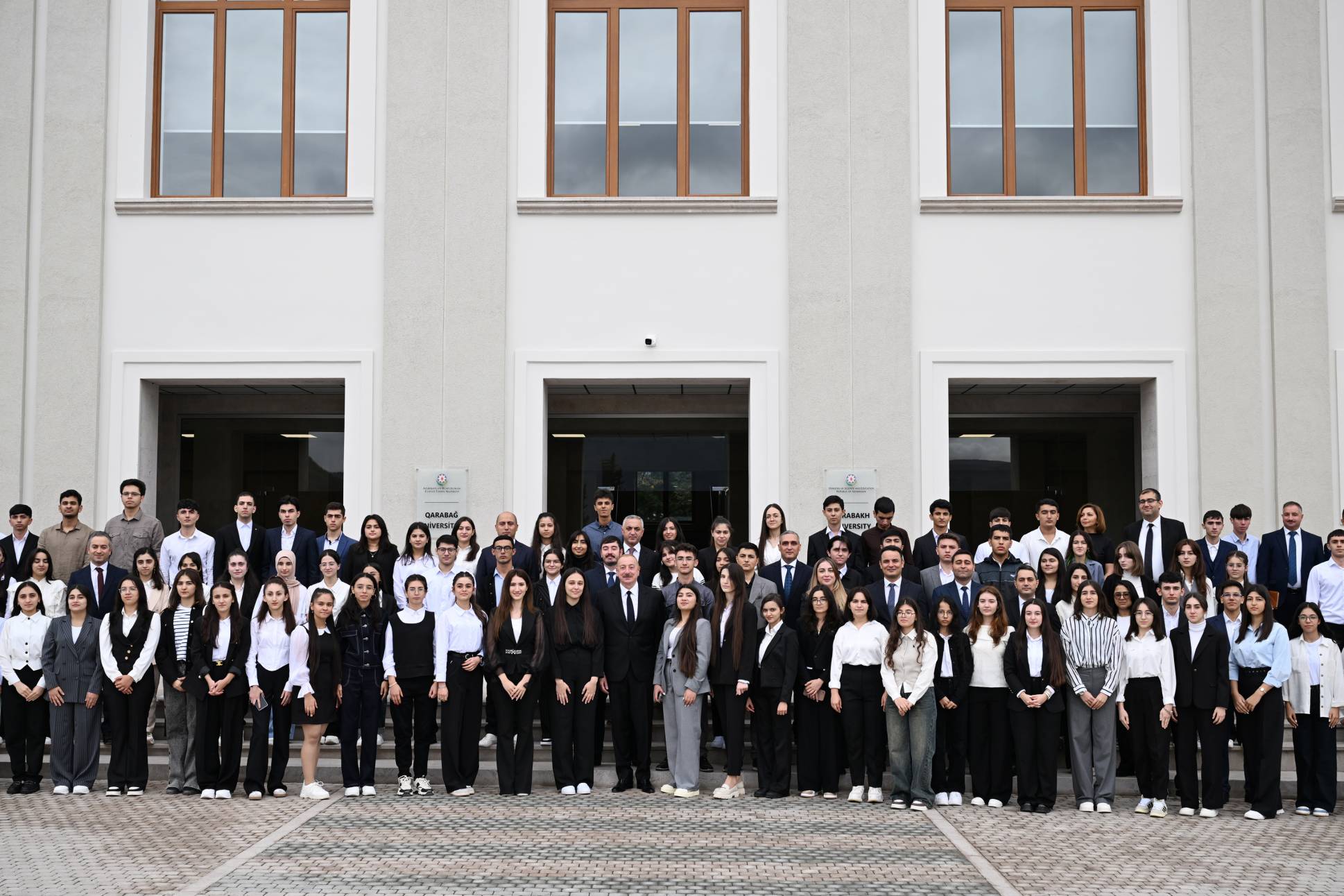 President Ilham Aliyev in the opening ceremony of Karabakh University / President.az