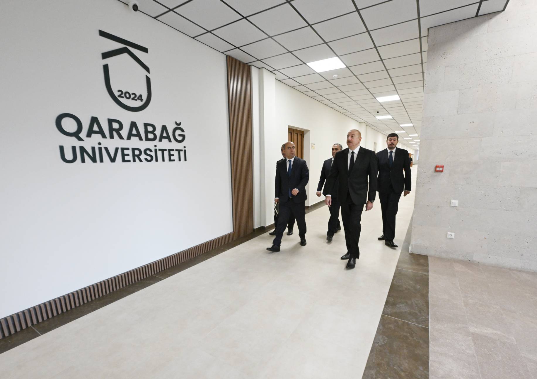 President Ilham Aliyev in the opening ceremony of Karabakh University / President.az