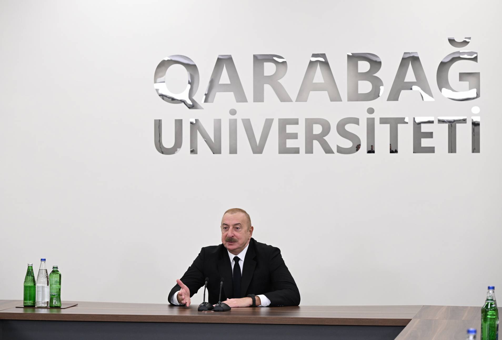 President Ilham Aliyev in the opening ceremony of Karabakh University / President.az