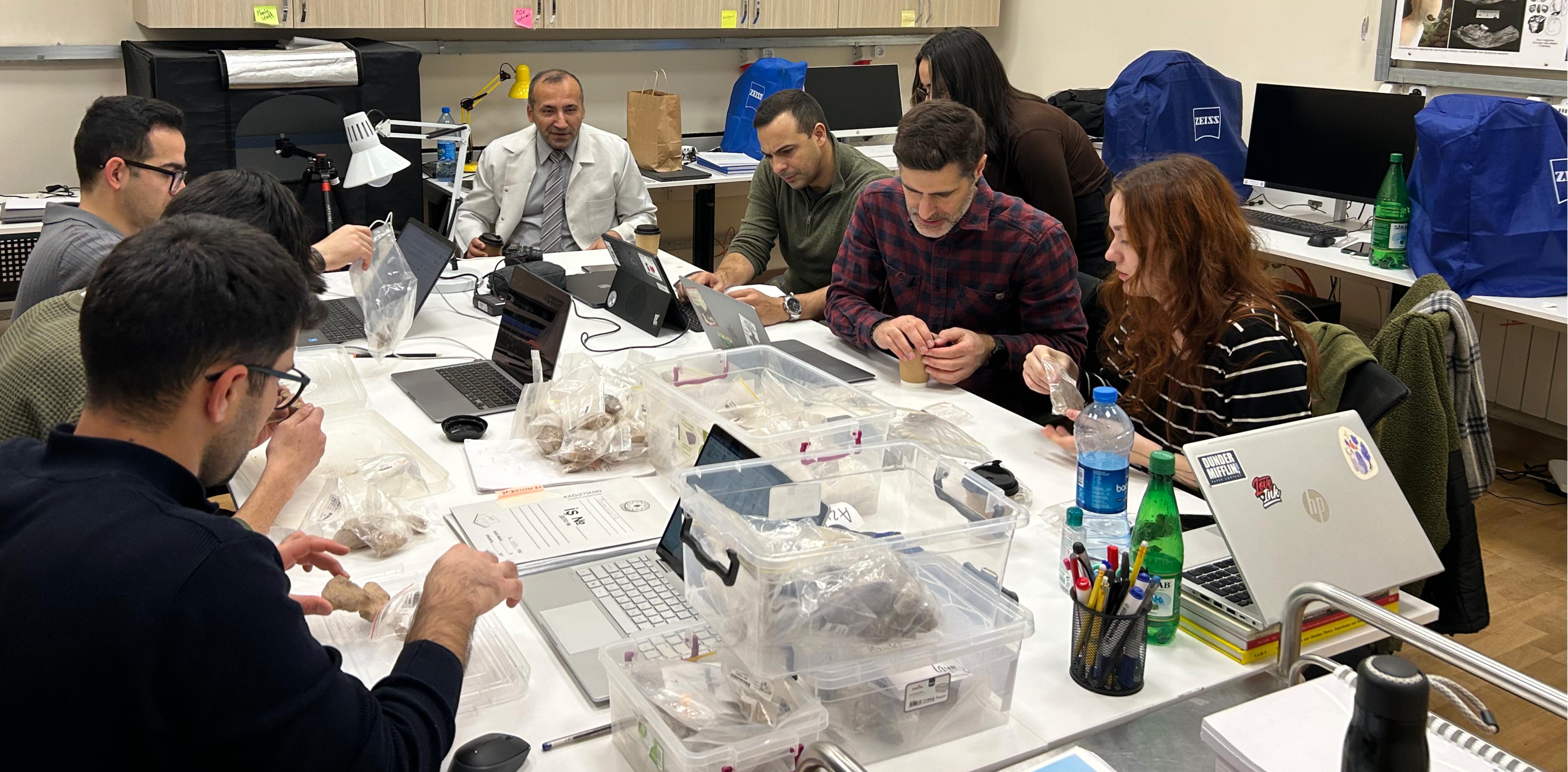 Azykh lab researchers and the team discussing findings - 2
