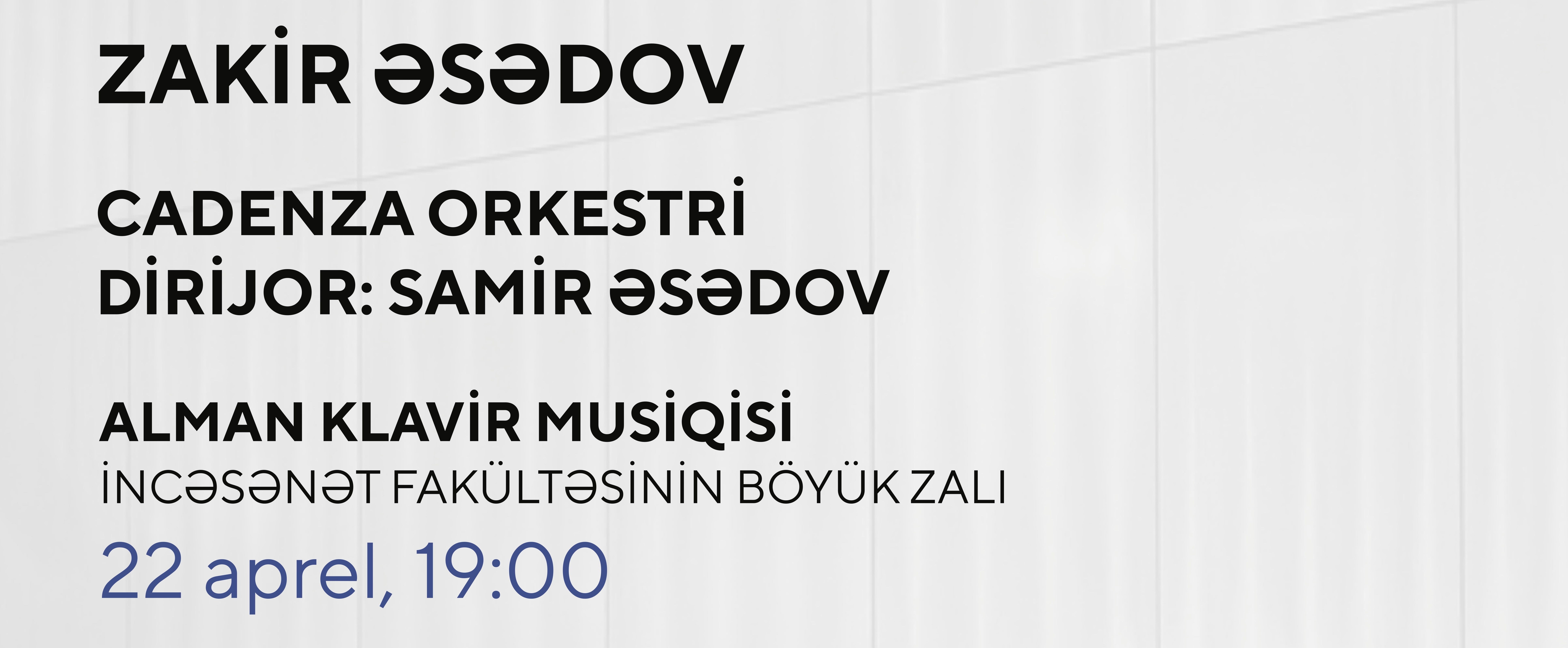 Alman klavir musiqisi axşamı İncəsənət fakültəsində